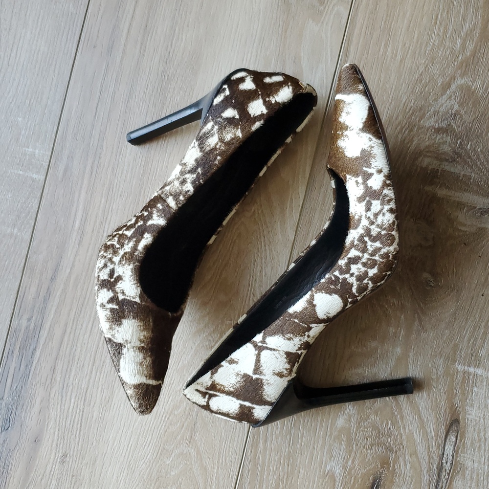 Rachel Zoe Elegant Brown and White Heels